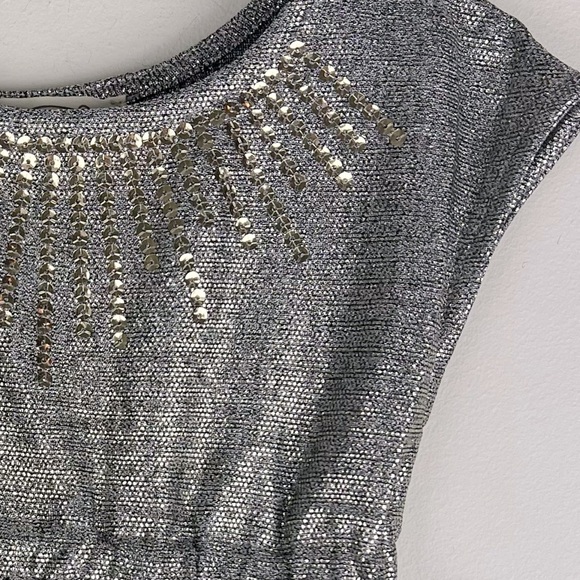 Joyfolie Cowgirl Metallic Sequins Hi Lo Divinia Dress Iron Gold | Girls 3 - Picture 3 of 11